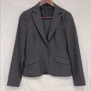 Theory Gray Pinstripe Blazer, sz 4